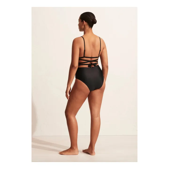 Matteau Haut de Maillot Wrap Triangle | Noir