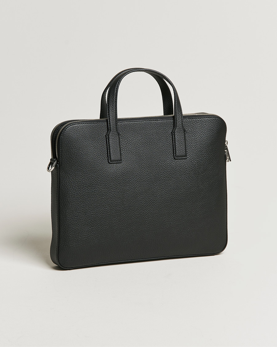 Crosstown Slim Computer Leather Bag Black