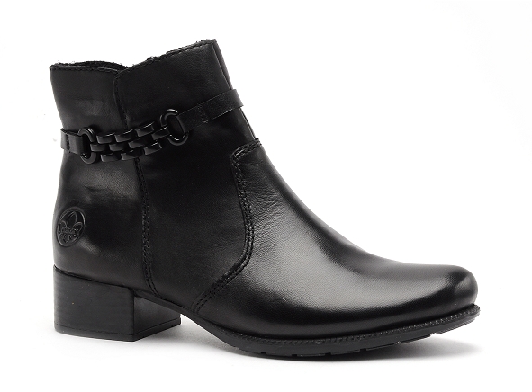 Rieker boots bottine plates femme 78676 noir