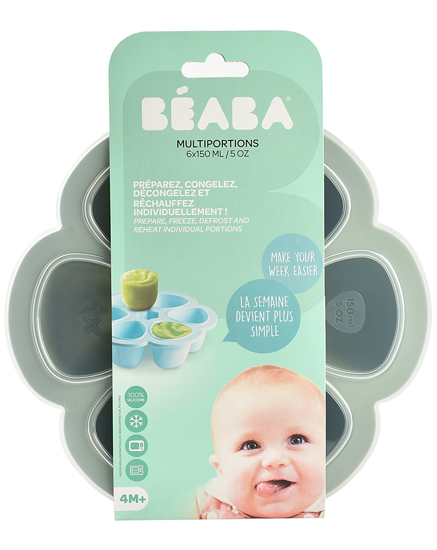 Aufbewahrungsbehälter MULTIPORTIONS aus Silikon in sage green