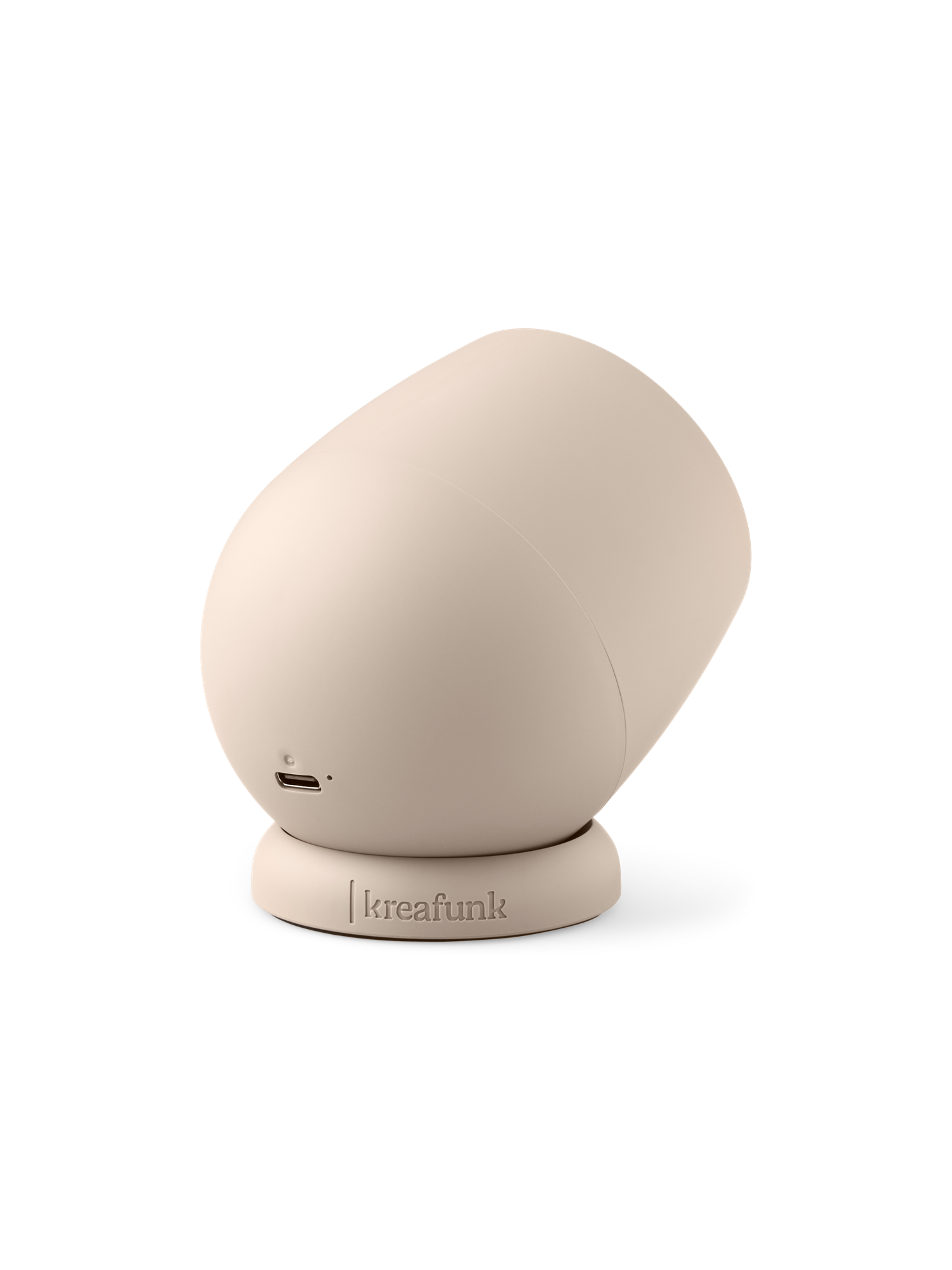 Bordlampe | ABS/metal/silikone. 8,2 x 8,2 x 9,6 cm. | Sand | Kreafunk