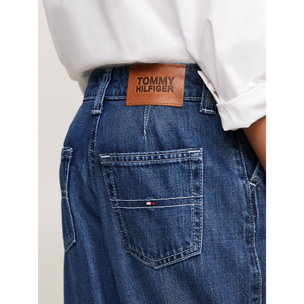 Køb Tommy Hilfiger Darkusedlyocell Mabel Pleats Mid Blue Wash Jeans