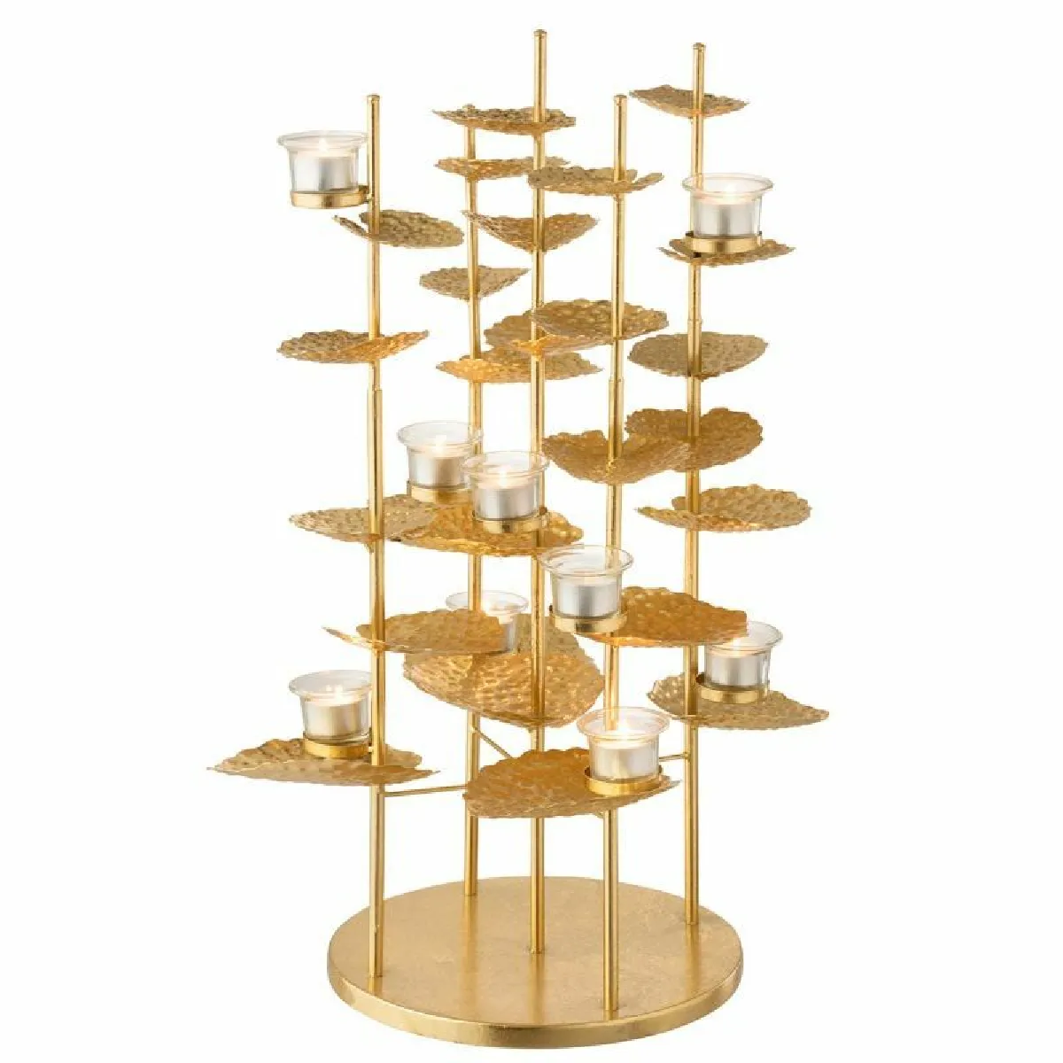 Paris Prix Photophore Fleur Alu - 64 cm Or