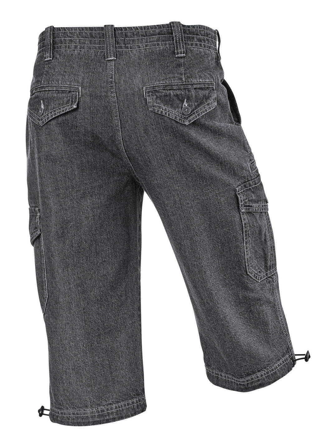 Jeans-Bermudas mit Cargotaschen in 3 Farben