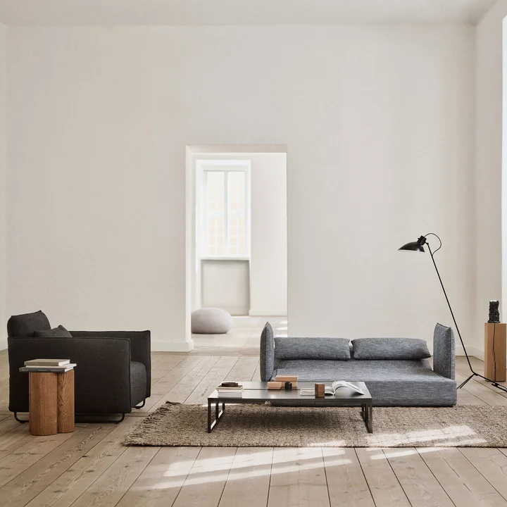 Softline - Cord Schlafsofa, Vision hellgrau (445)