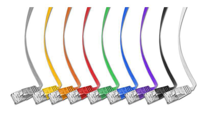 Slimpatchkabel RJ-45 - RJ-45, Cat 6, UTP, 0.75 m, BlauUnscreened/Unshielded Twisted-Pair-Kabel (UTP) mit Klinkenschutz
