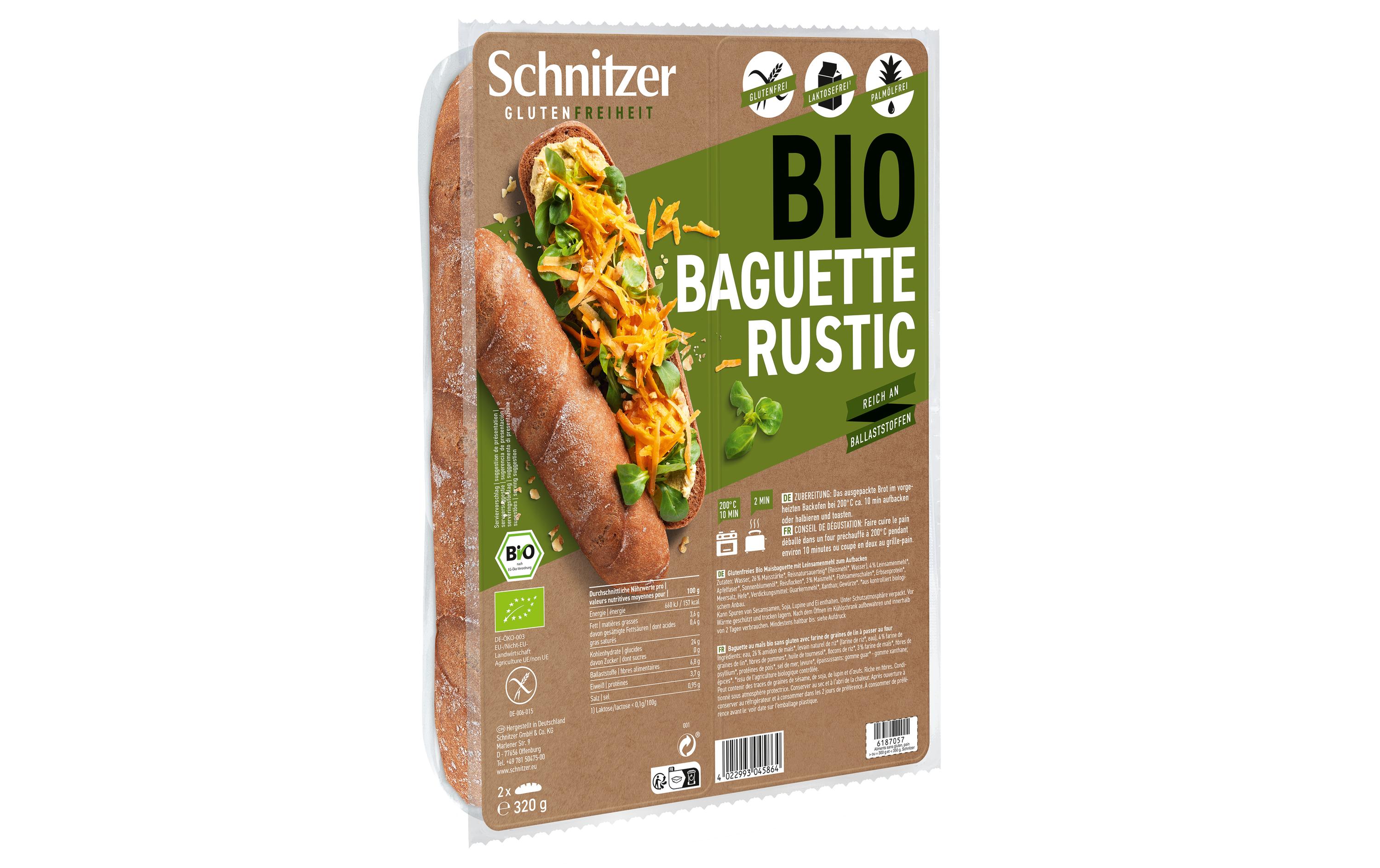 Bio Baguette Rustic 2 x 160 gBio Baguette Rustic