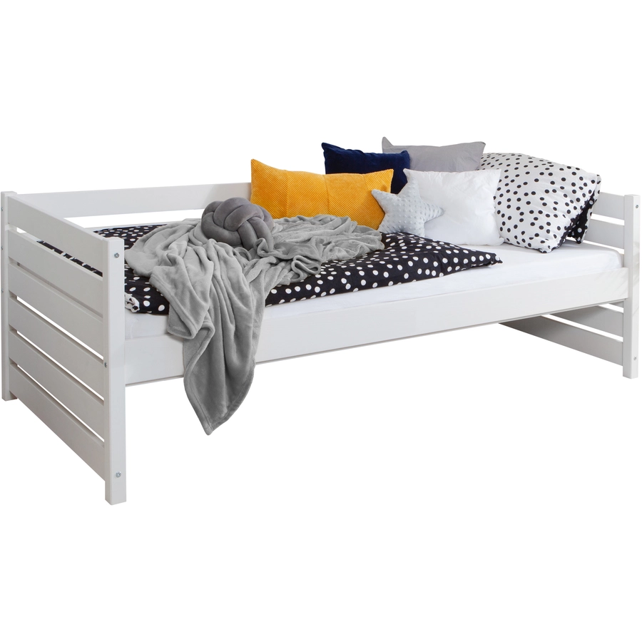 TICAA Sofabett Naomi 120x200 Kiefer massiv Weiß Weiß
