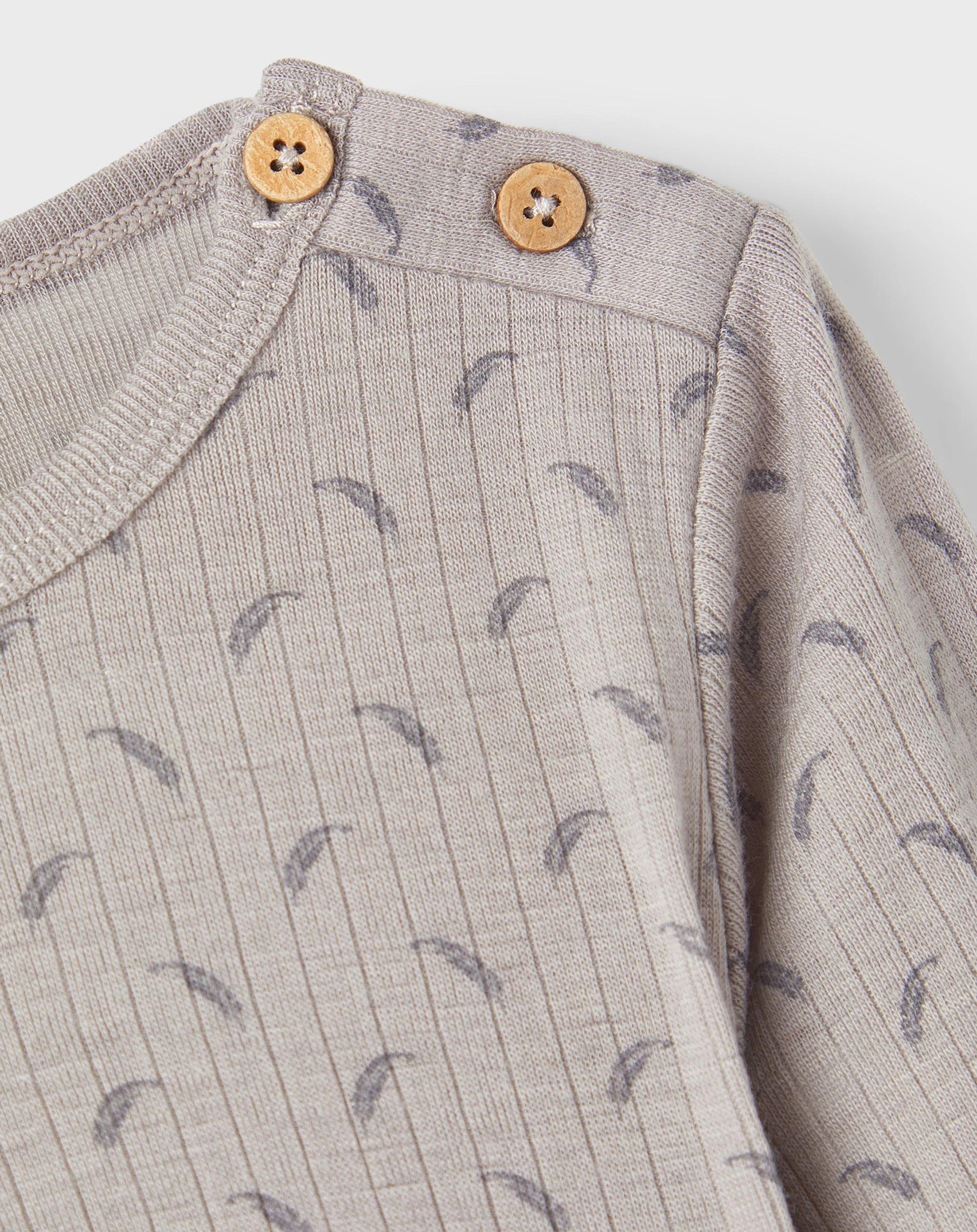 Woll-Langarmshirt NMMFARGO in wet weather