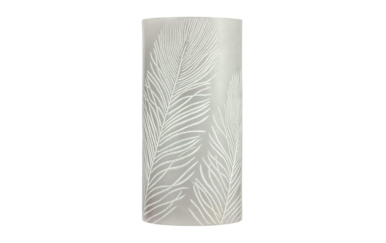 LED-Kerzen Set Cosy Feather, Ø 7.6 cm, Grau/Weiss, 2 Stk.LED-Wachskerze, 2er Set
