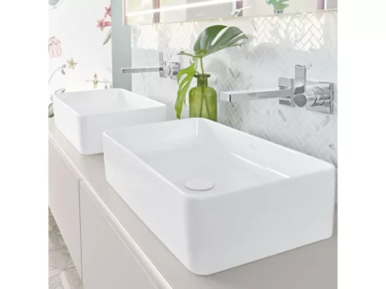 Vasque a poser rectangle VILLEROY ET BOCH Collaro Stone White CeramicPlus