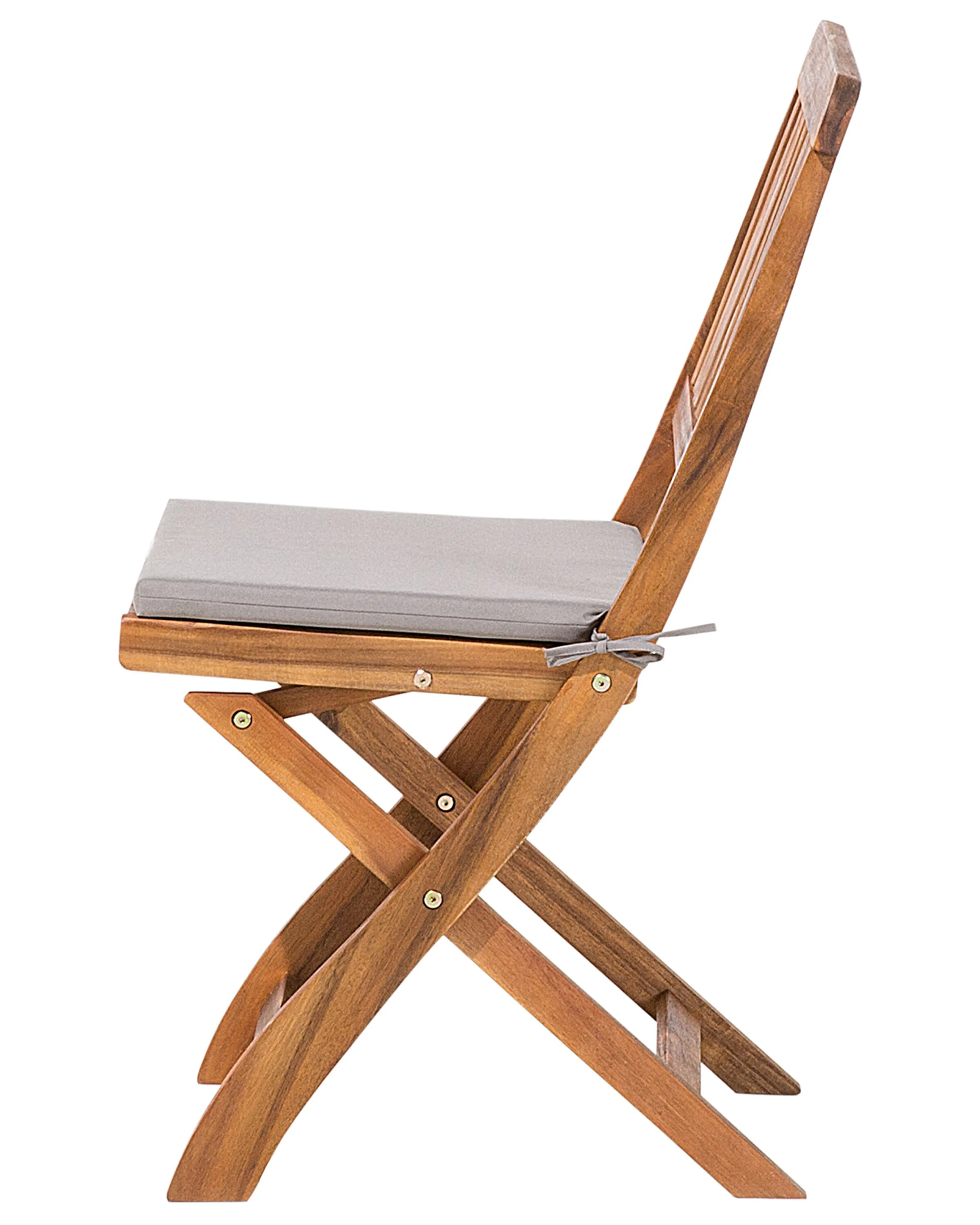 Set van 2 stoelen met zitkussen CENTO Acaciahout Bruin