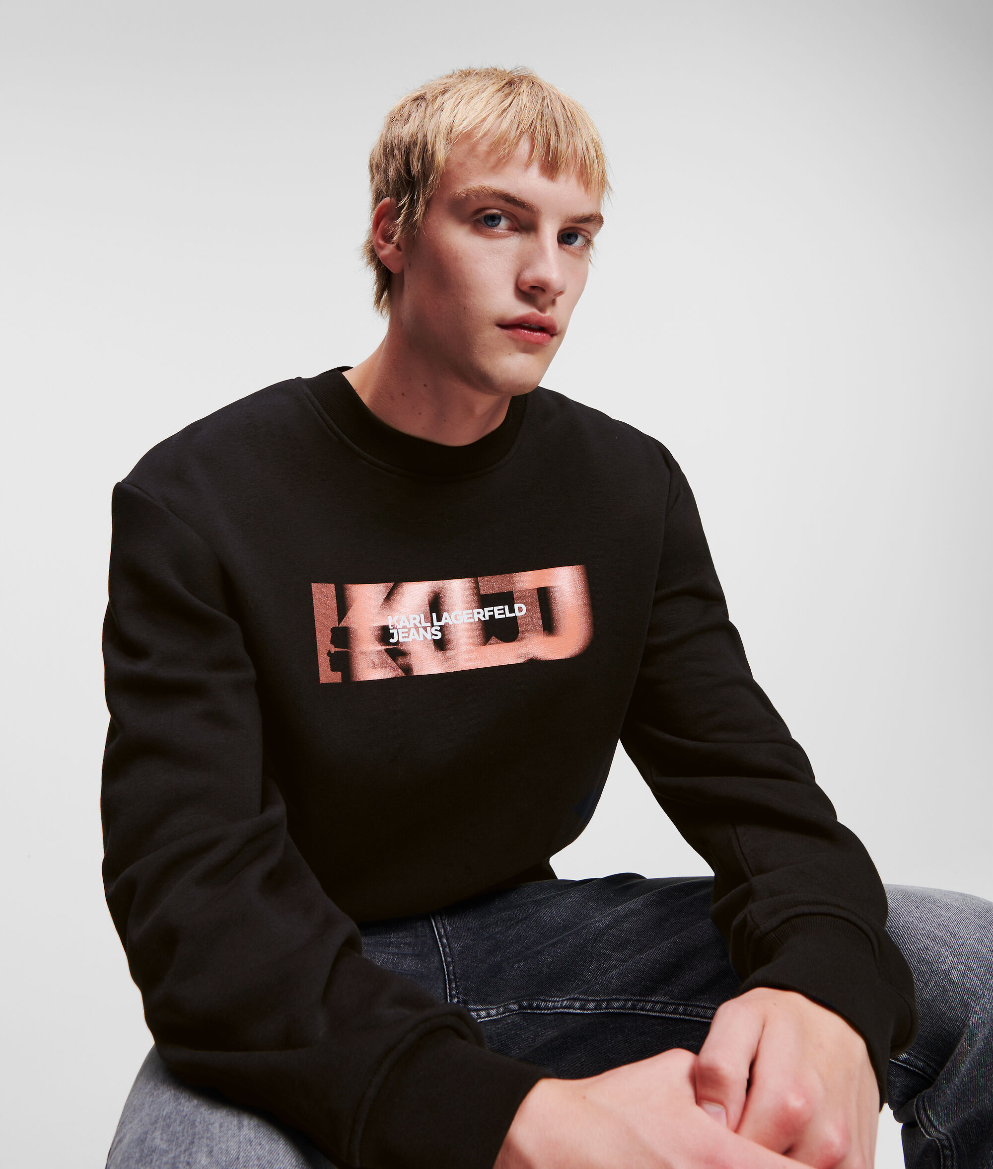 SWEAT-SHIRT À LOGO KLJ FLOUTÉ
