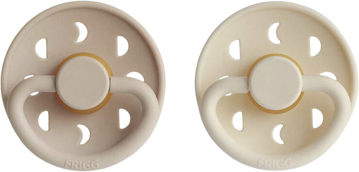 Frigg FRIGG Moon Phase runde sutter i latex 2-pak str. 2 - Cream/Croissant Cream/croissant