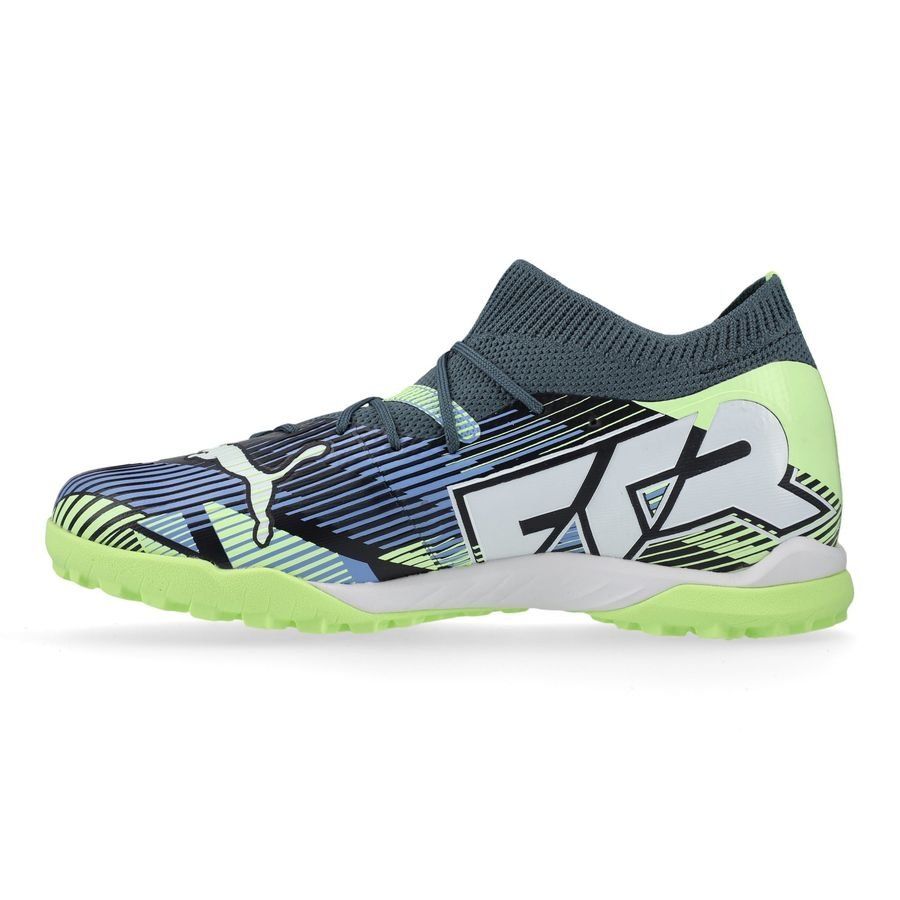 PUMA Future 7 Match   Mid TT Lights Out - Gray Skies/Blanc/Fizzy Apple Enfant