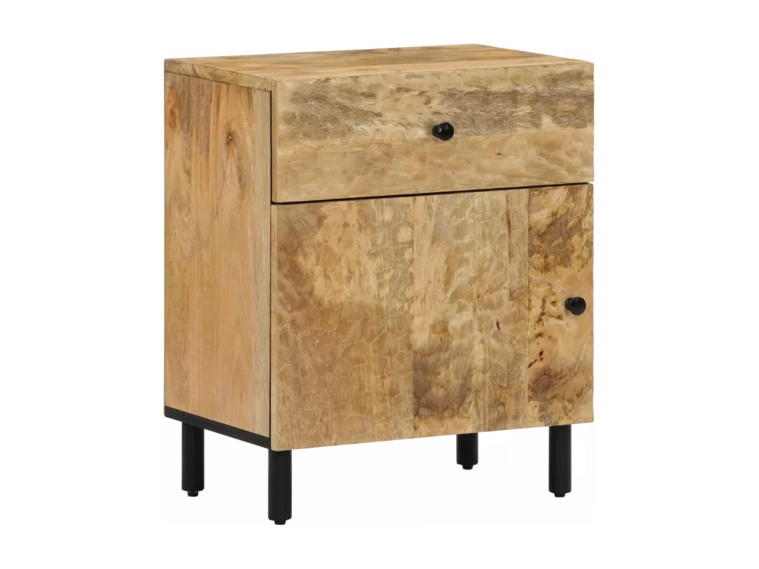 Prolenta Premium - Table de chevet 50x33x60 cm bois de manguier massif