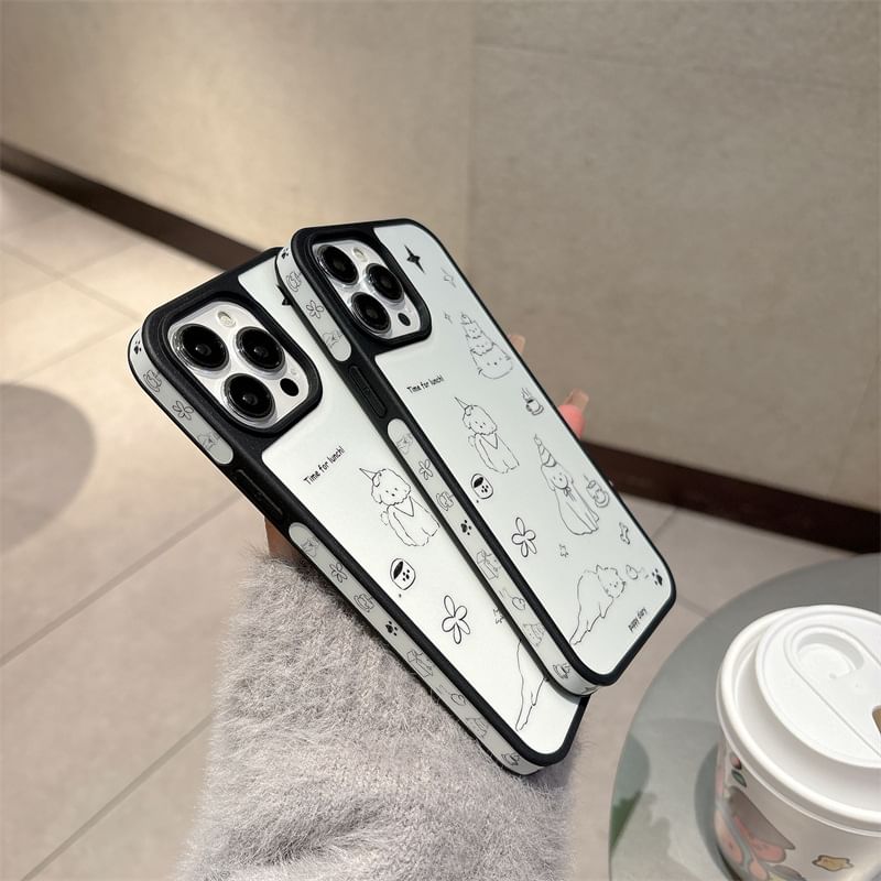 Fonekase - Hondenhoesje - Apple iPhone 16 Pro Max / 16 Pro / 16 Plus / 16 / 15 Pro Max / 15 Pro / 15 Plus / 15 / 14 Pro Max / 14 Pro / 14 Plus / 14 / SE / 13 Pro Max / 13 Pro / 13