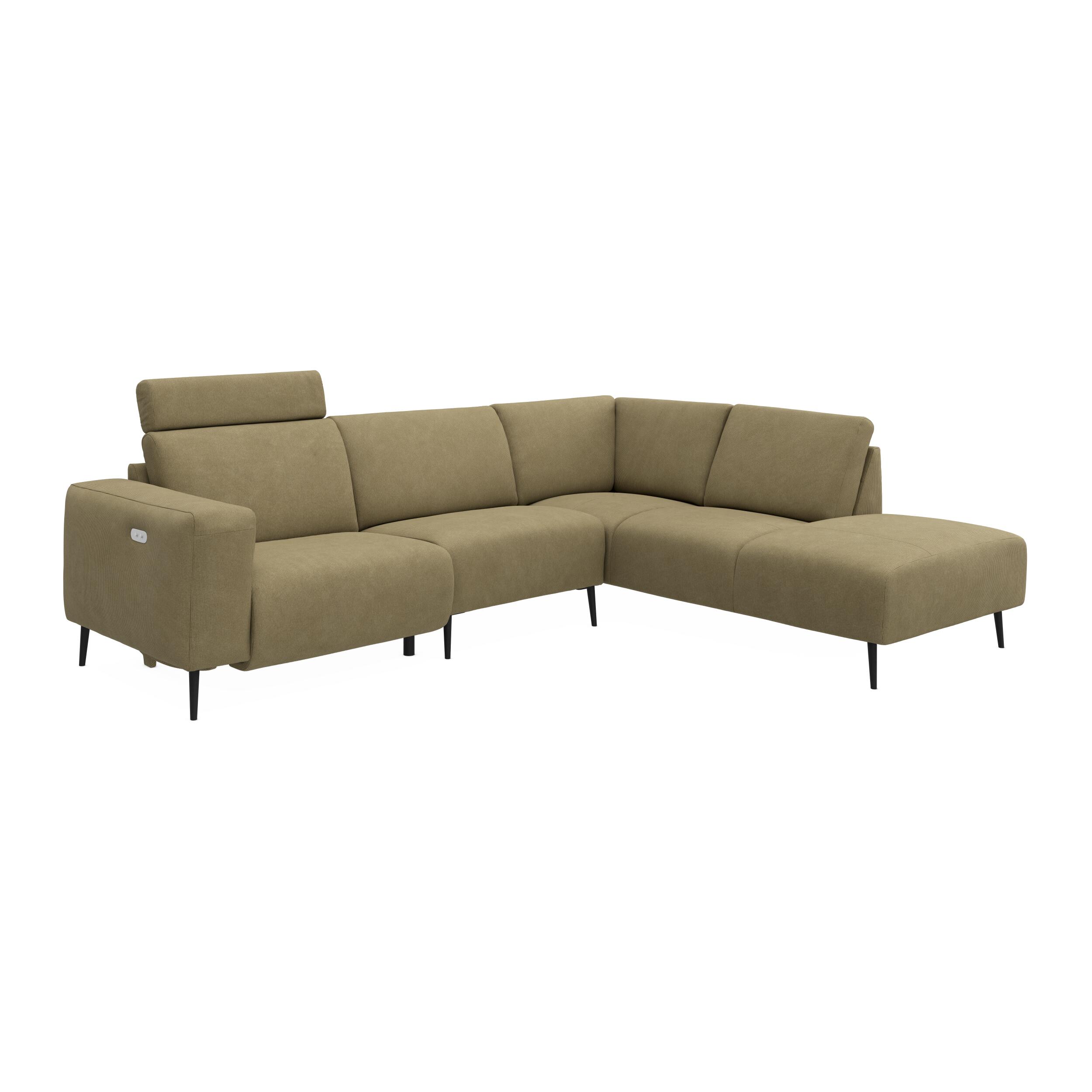 Remus højrevendt sofa med pufafslutning