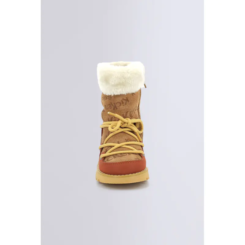 KICKNEOSNOW KID CAMEL ROUILLE BOOTS Cuir Fille