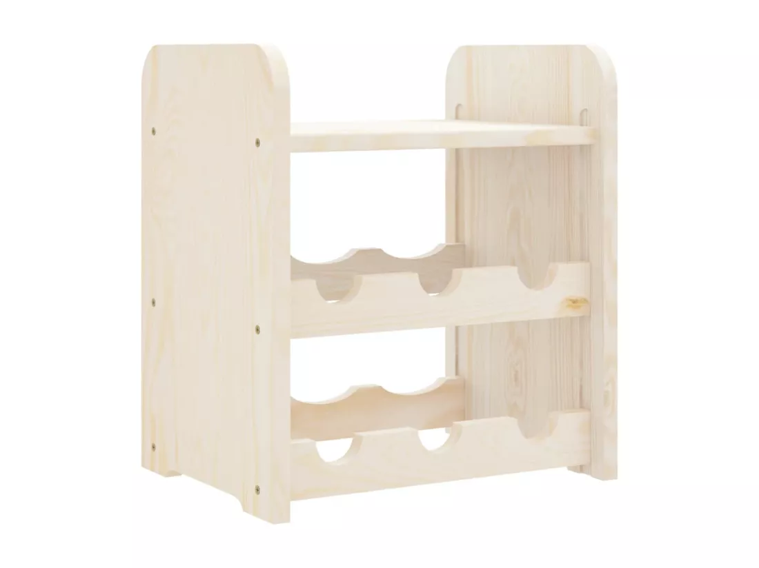Casier à vin avec panneau supérieur 33x25x37 bois pin massif