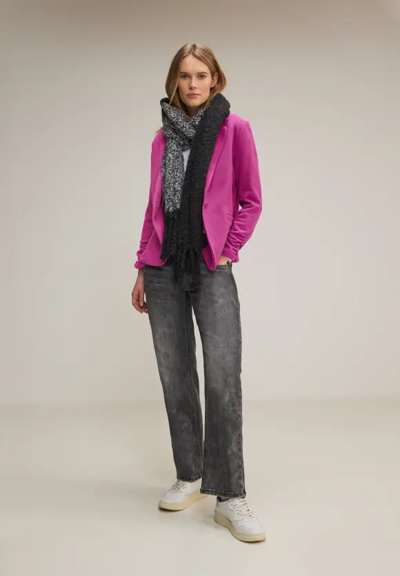 Basic Blazer mit Raffungen - bright cozy pink