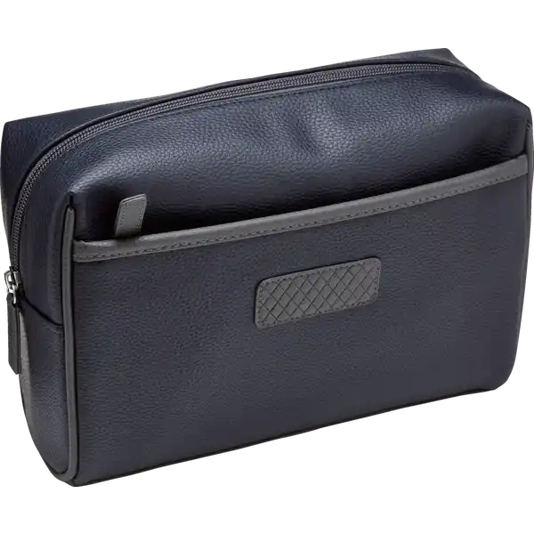 Herren Kulturtasche grau / dunkelblau