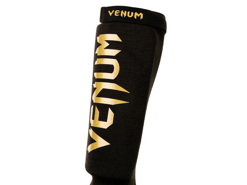 Venum Kontact Shin Guards Gold/Schwarz, L Schienbeinschoner