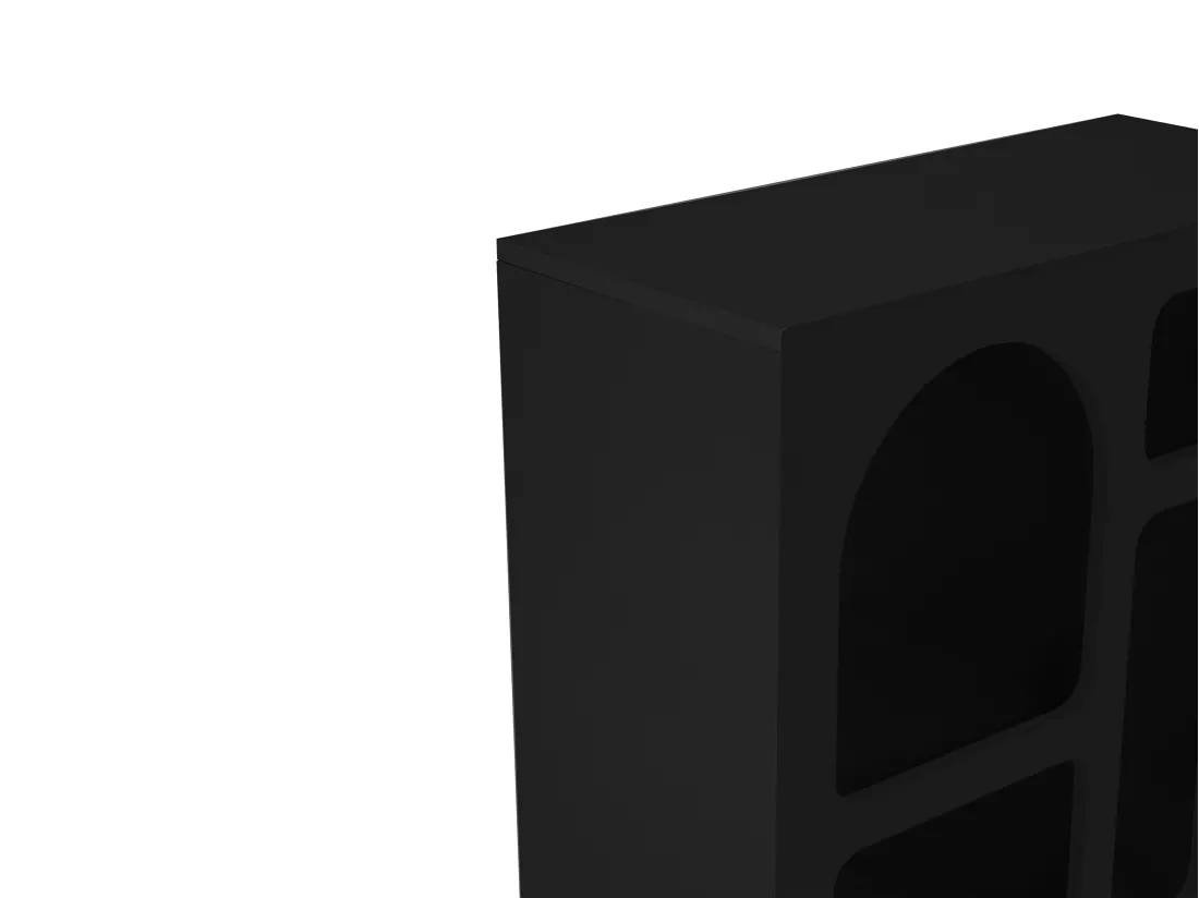 Console avec 5 niches - Noir - LUELA