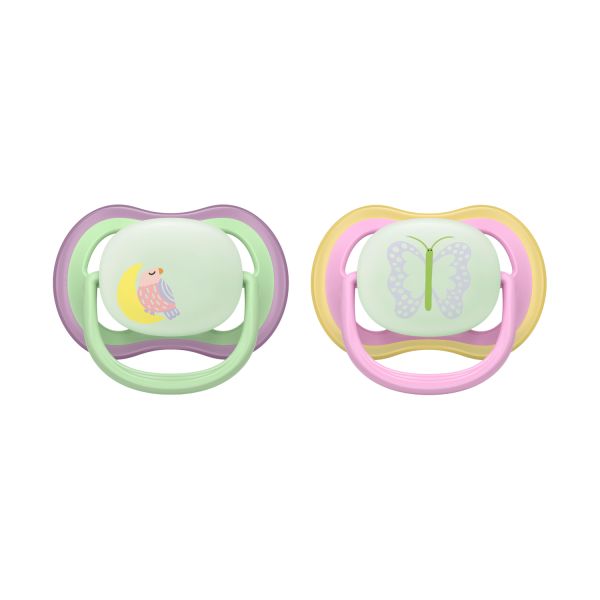Philips Avent Ultra Air Fopspeen - 6-18 Mnd - Plant-based - Glow In The Dark