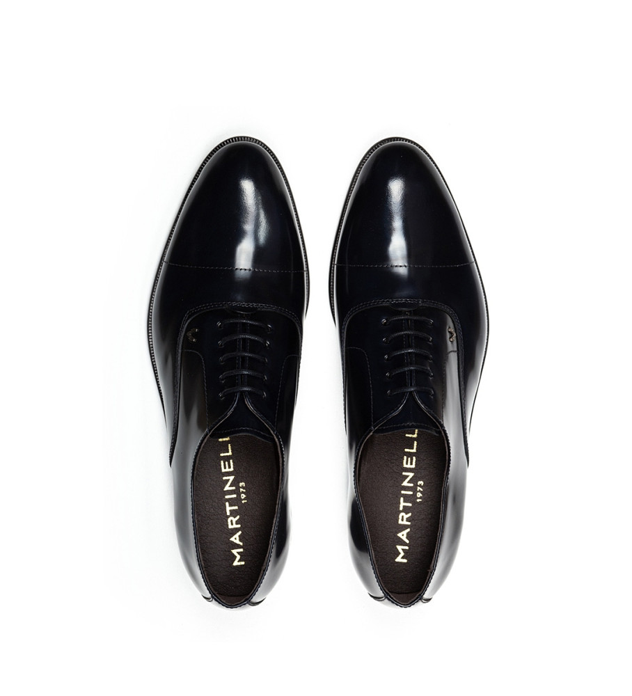 Sapatos Martinelli Richmond em couro azul marinho