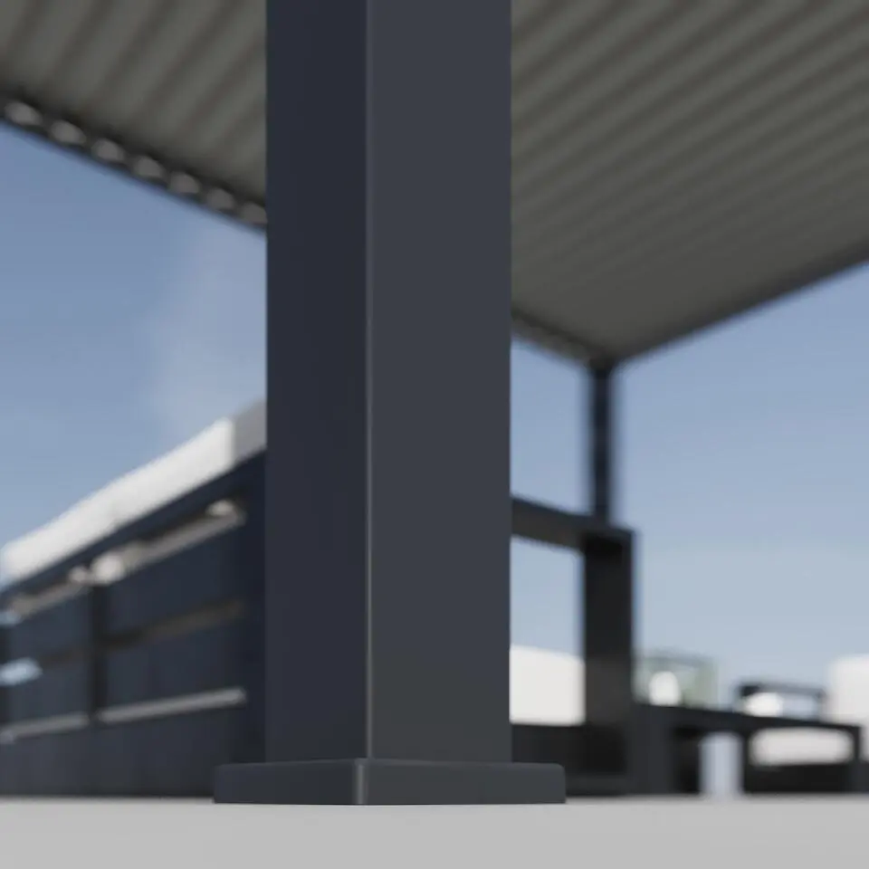 Orion Premium overkapping elektrisch met LED 400 x 400 antraciet