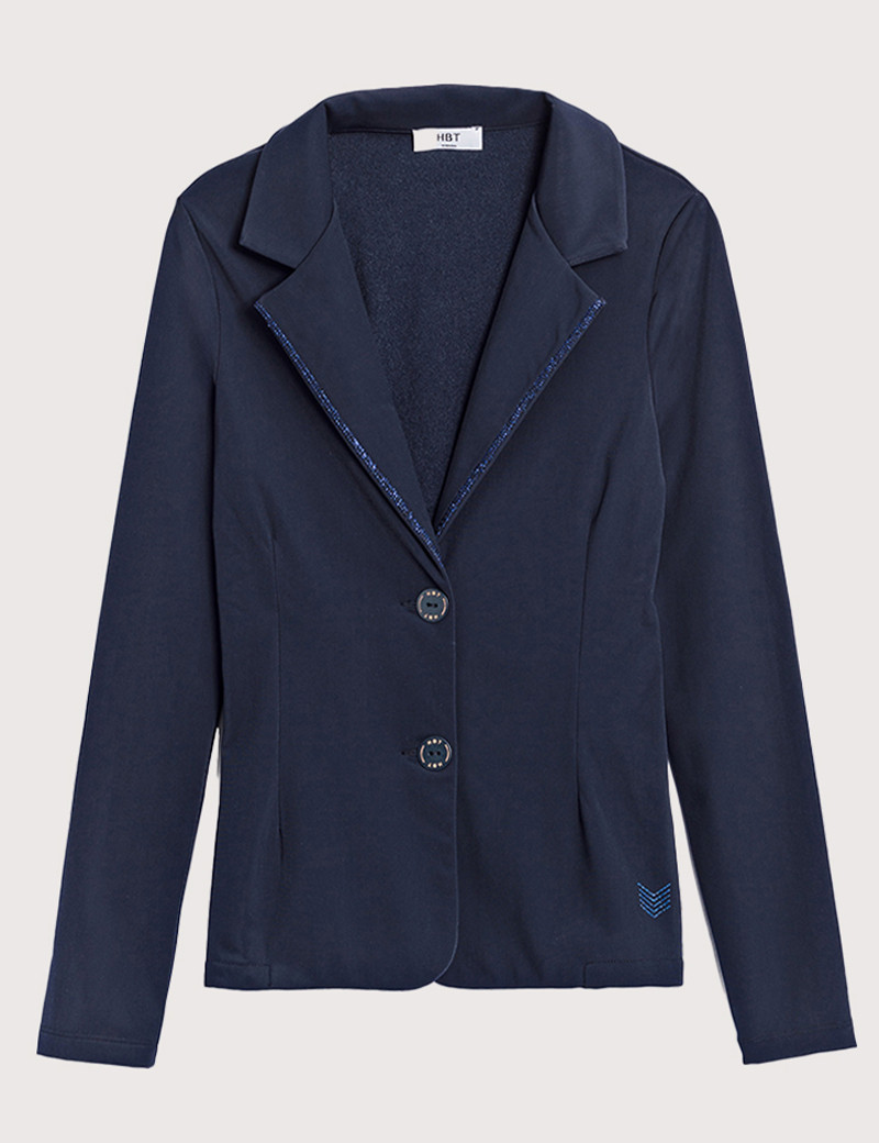 HBT BASICS ESSENTIELS | SHIRLEY VESTE BLAZER FEMME MARINE