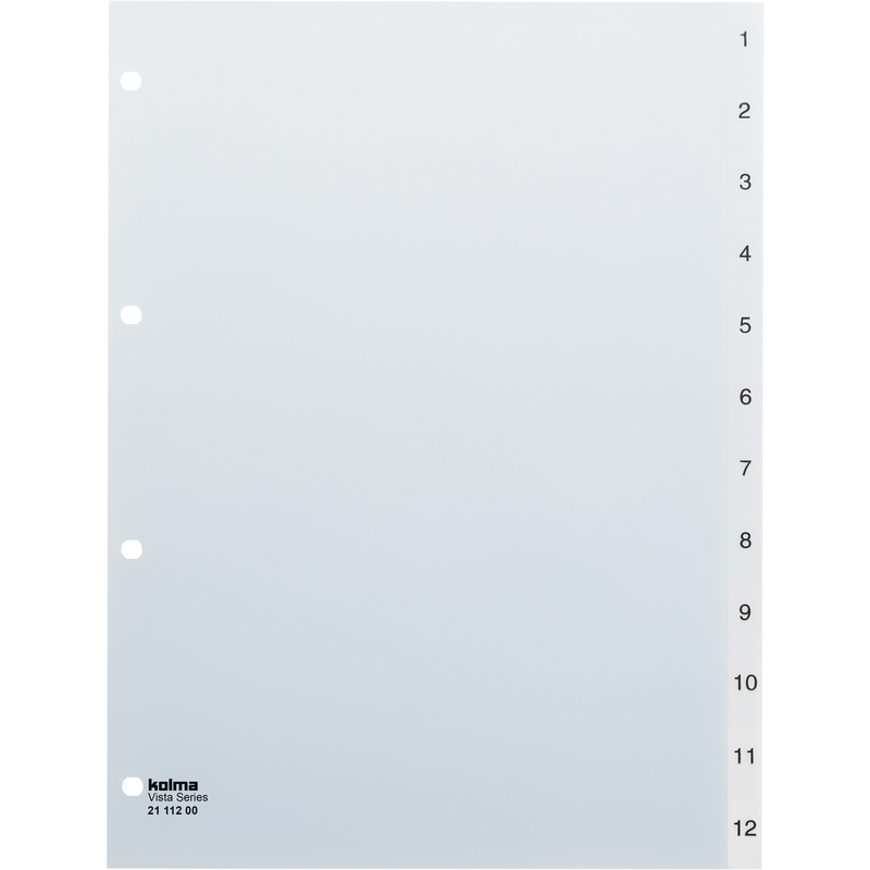 Kolma Register Vista transparent, A4, 1-12