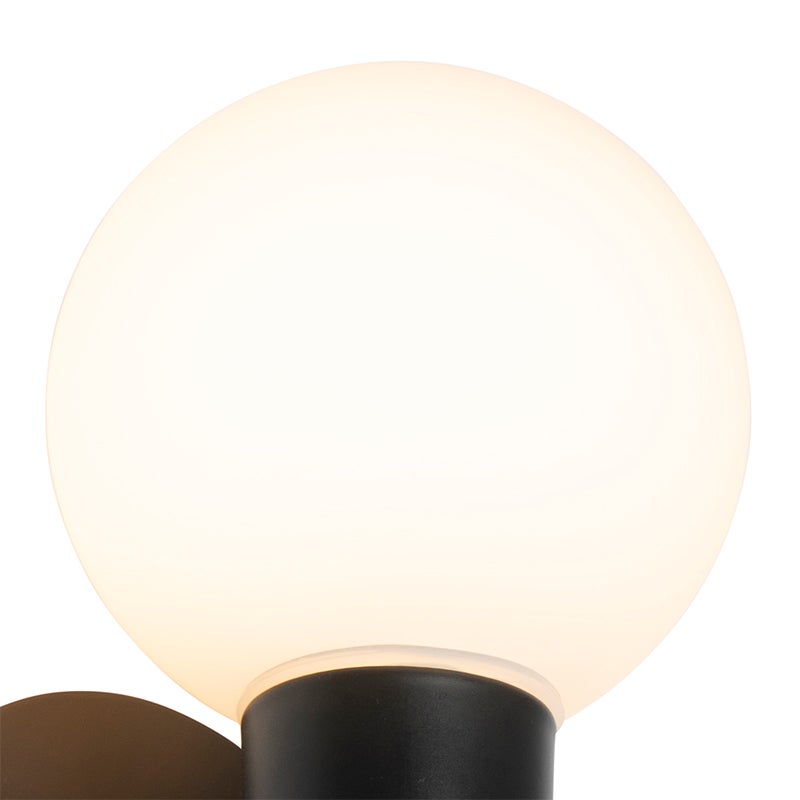 Moderne wandlamp, zwart, IP44 - Cederic Up