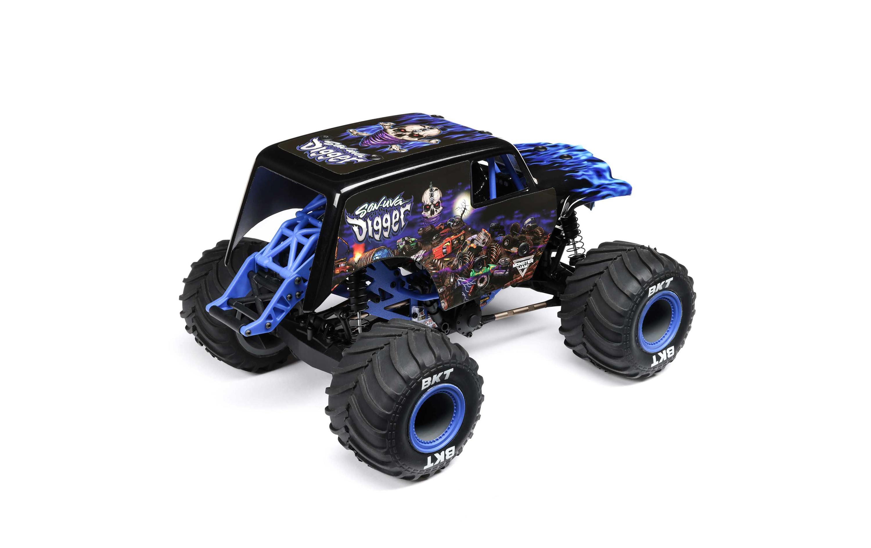 Monster Truck Mini LMT 4WD Son Uva Digger Blau, RTR, 1:18<br>Vollwertiger Monstertruck mit Starrachsen im Mini-Format