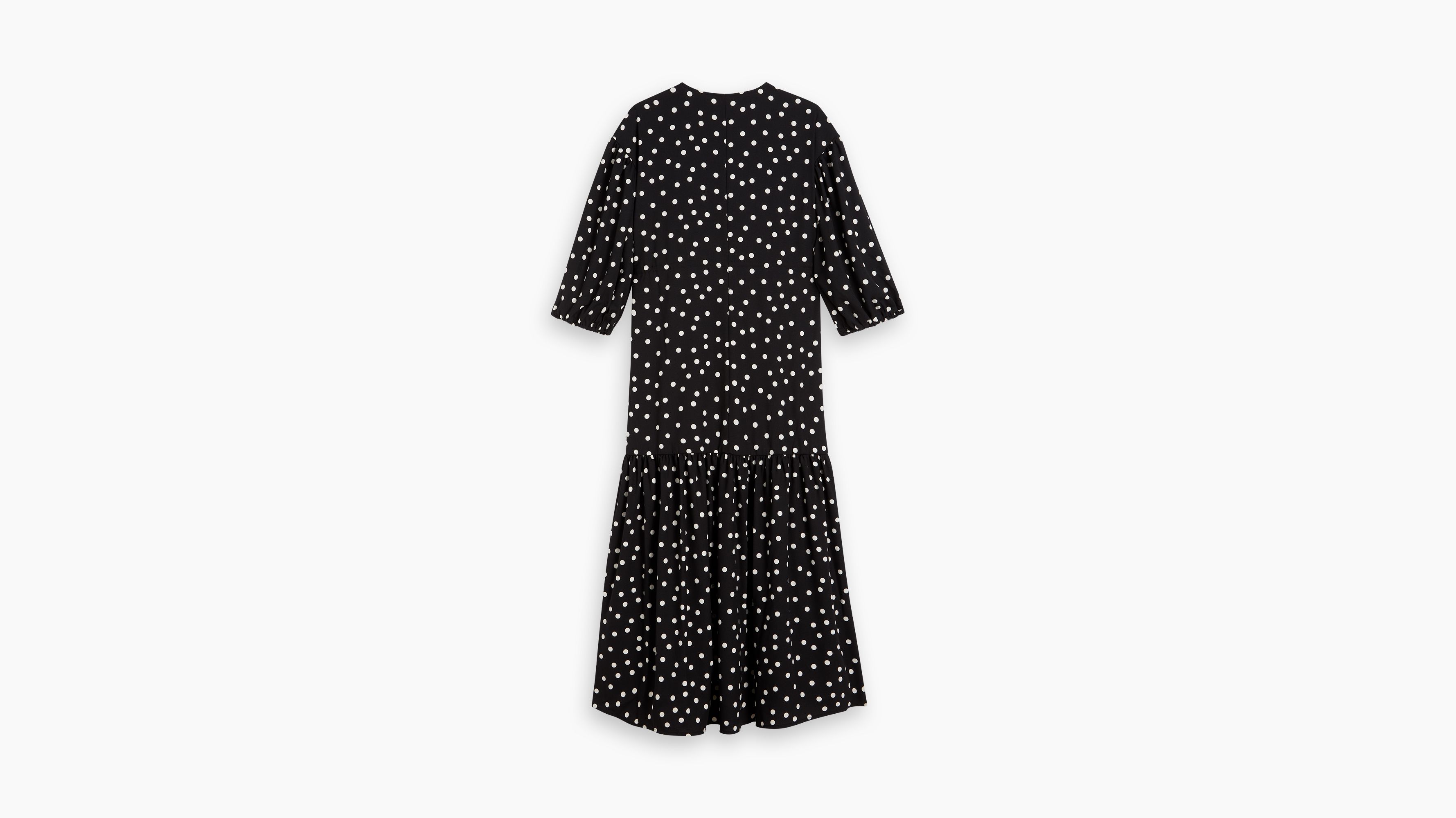 Robe portefeuille Brielle - Tasha Dot Caviar - Noir