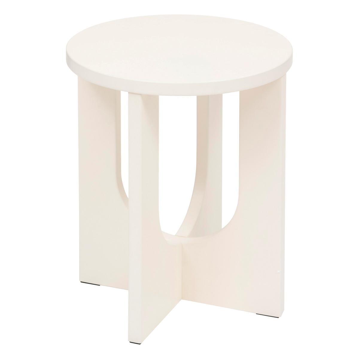 TABLE CAFE BLOOM IVOIRE D.40CM