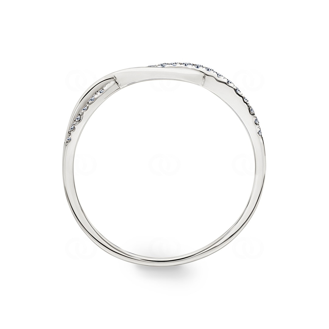0.10 Karat Diamantring 750/18 K Weissgold