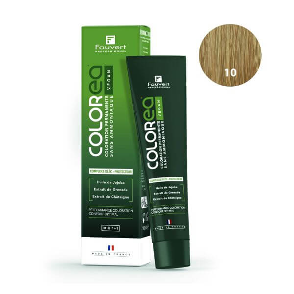 Coloration Colorea Vegan 10 blond très très clair Fauvert Professionnel 100ml