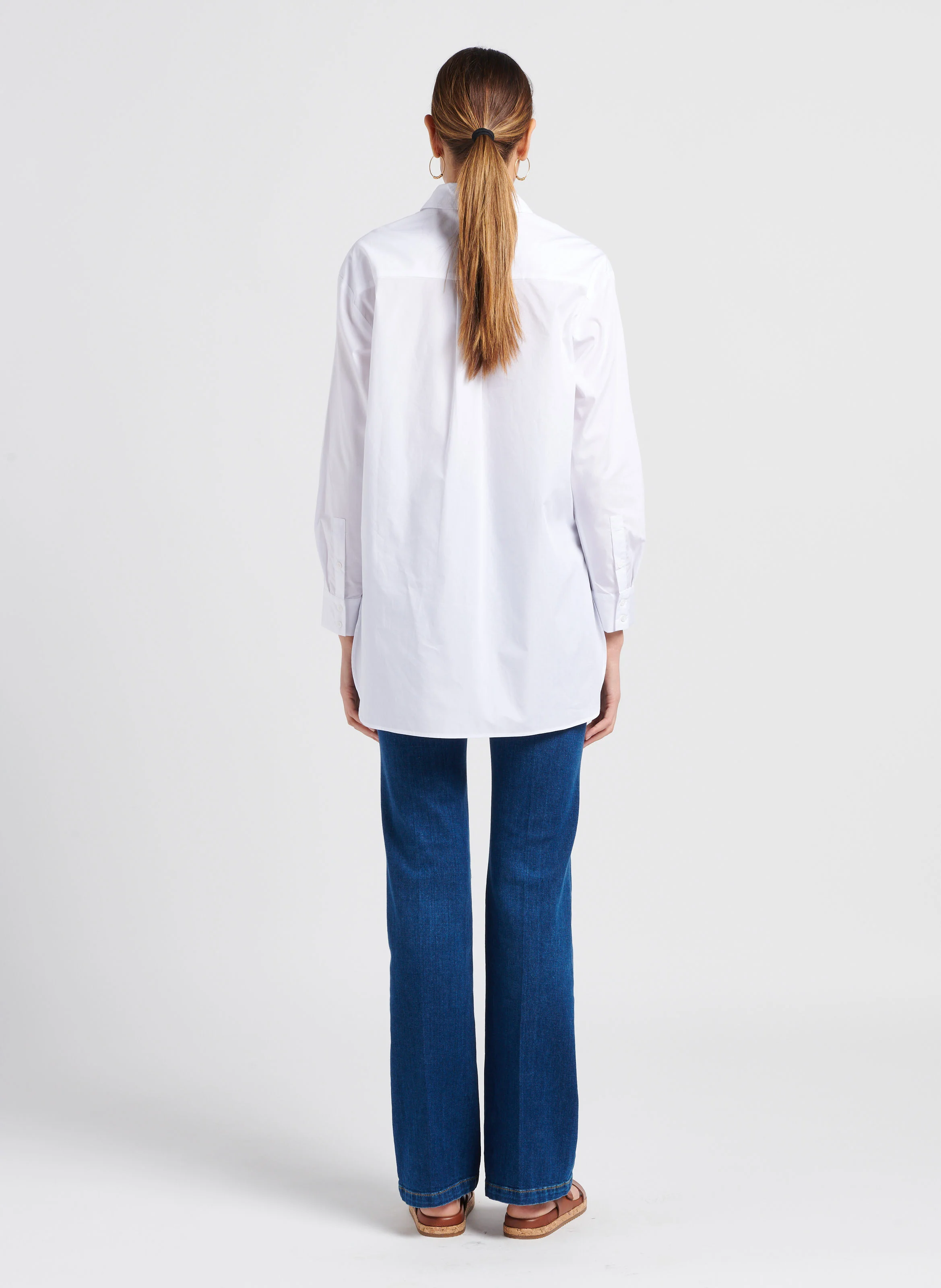 SODA - Jean droit délavé en coton mélangé| Jean brut