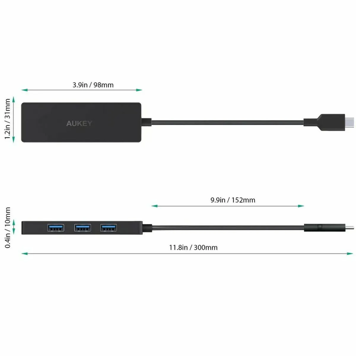 Hub USB Aukey CBC64 - Noir