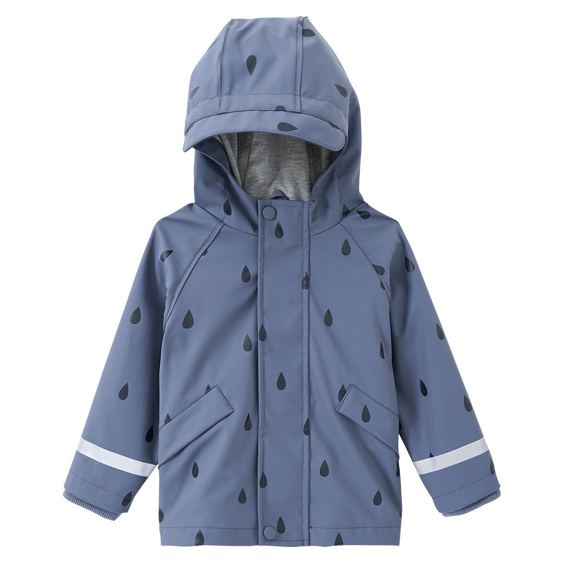Topomini Baby Regenjacke mit Regentropfen-Muster blaugrau