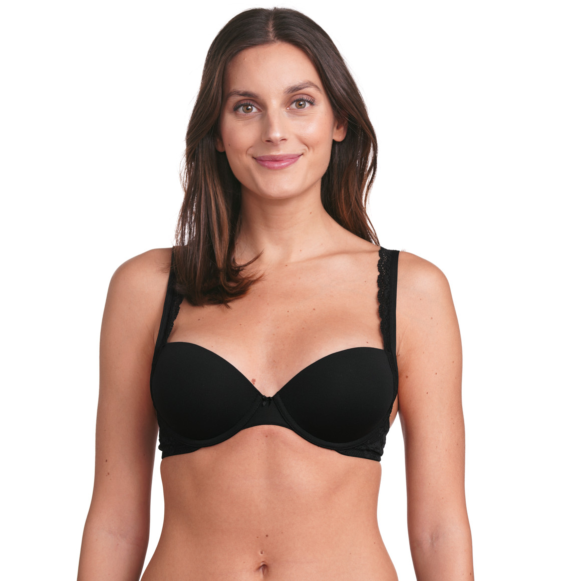 Gina Benotti 2 Damen Bügel-BHs aus Mikrofaser cremeweiss / schwarz