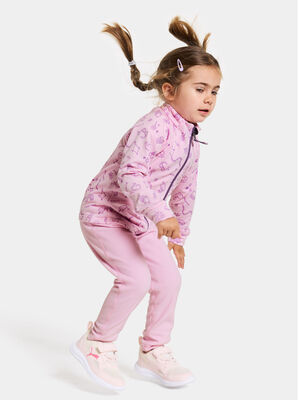 Didriksons Jadis Genser med Glidelås, Doodle Orchid Pink