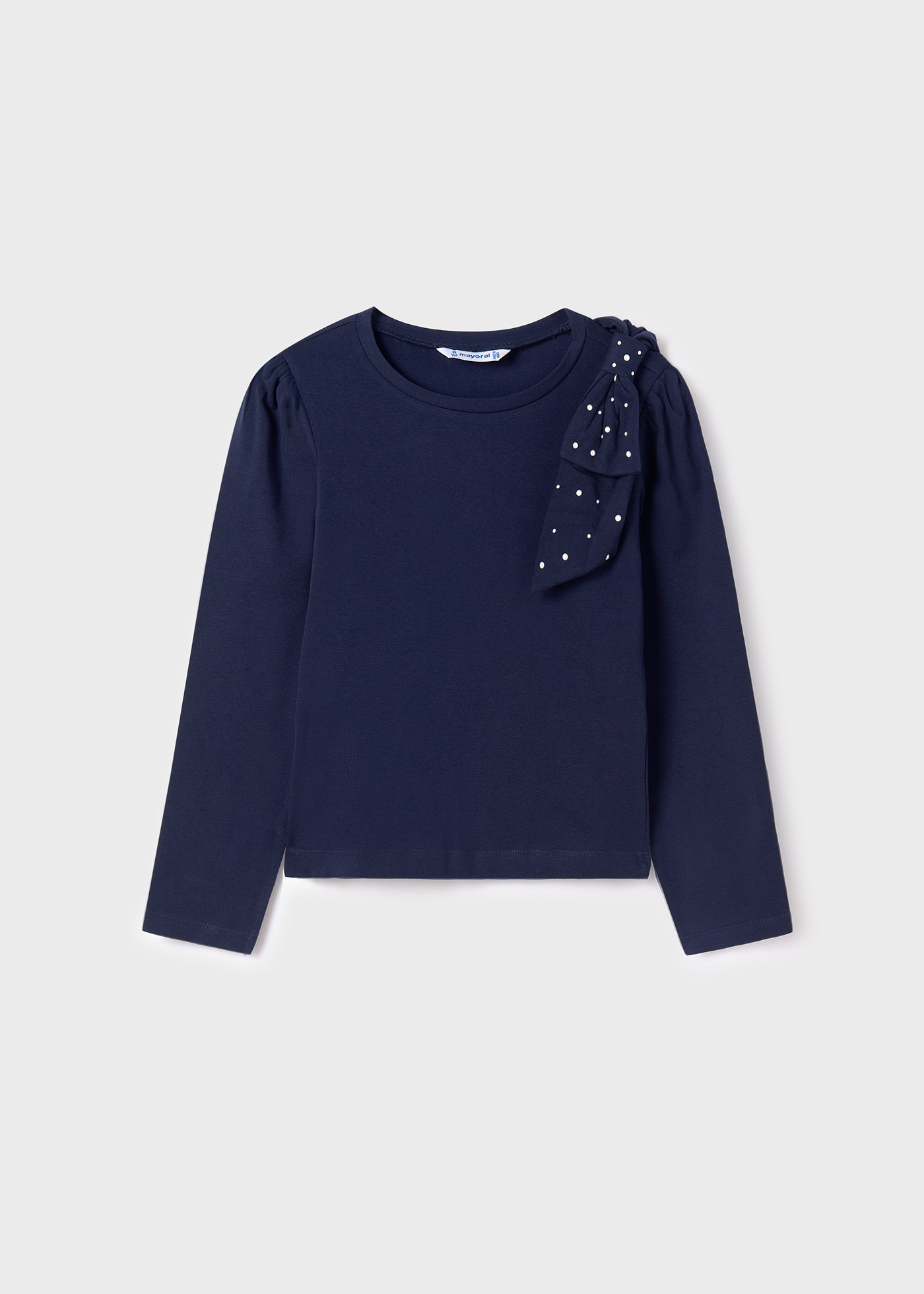 Camiseta infantil Better Cotton com laço