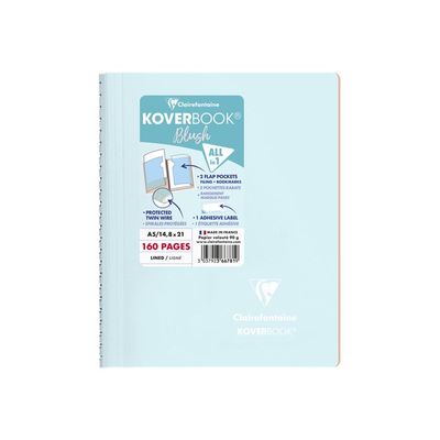 Clairefontaine Koverbook Blush - Carnet de notes enveloppant en polypro - A5 - 160 pages ligné - Différents coloris disponibles