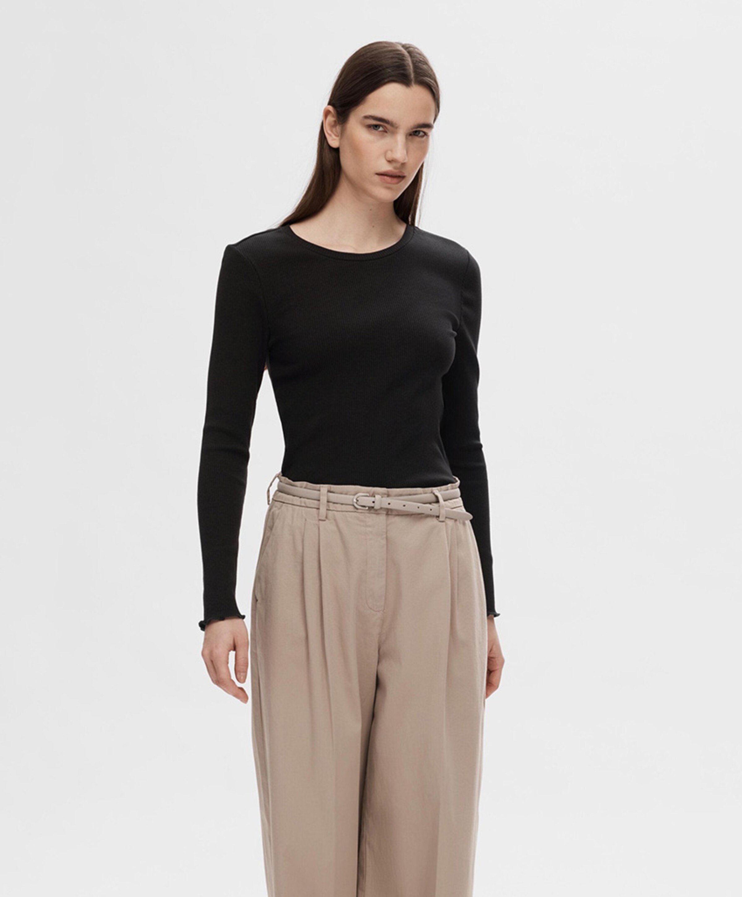 Selected Dames longsleeve zwart