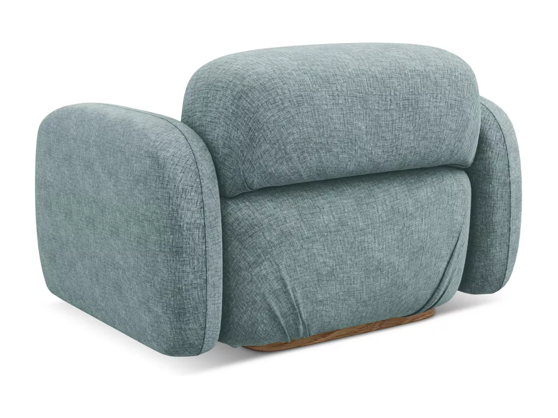 Fauteuil en tissu chenille - jeans - AILANI