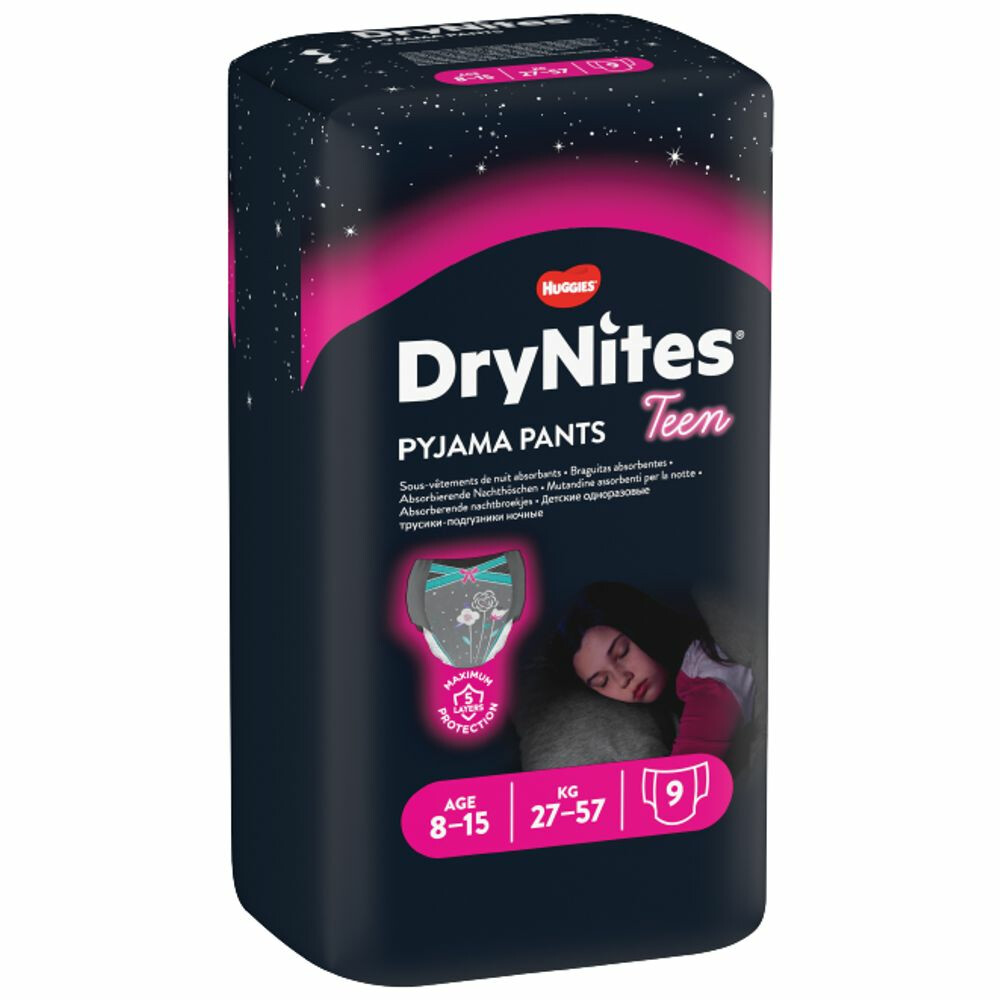 DryNites Absorberende Luierbroekjes Girl 8-15 jaar9 stuks