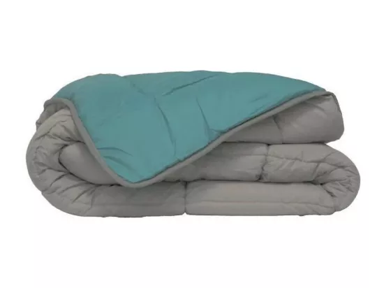 CALGARY Couette chaude Microfibre 400g/m2 Galet + Lac 240x260cm
